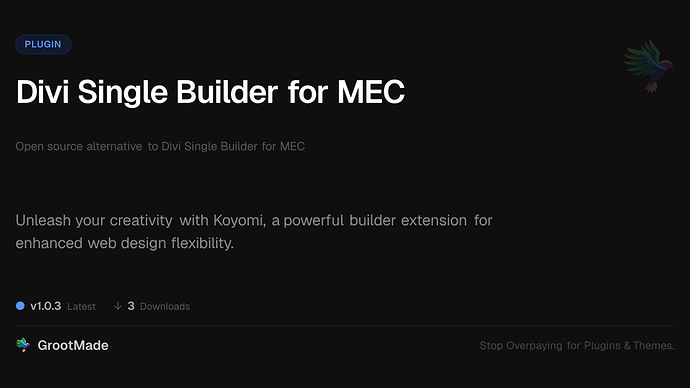 Divi Single Builder for MEC