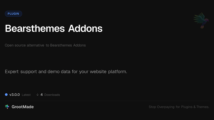 Bearsthemes Addons
