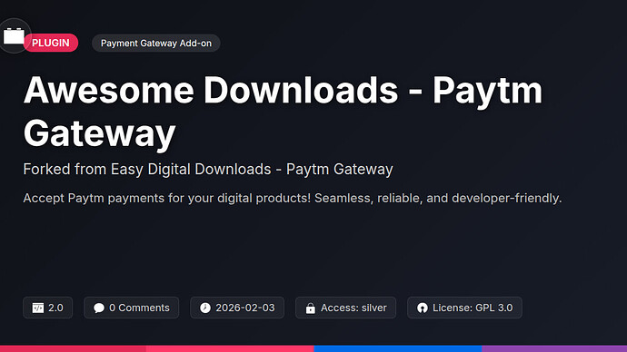 Awesome Downloads - Paytm Gateway