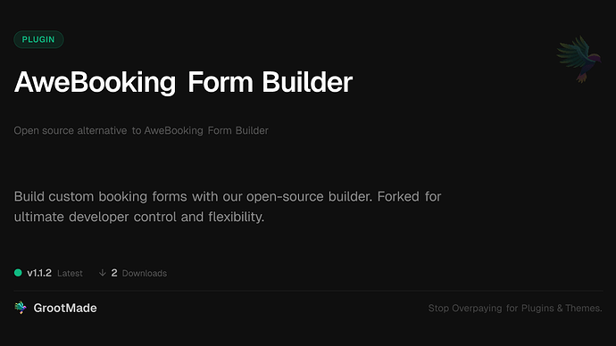 AweBooking Form Builder