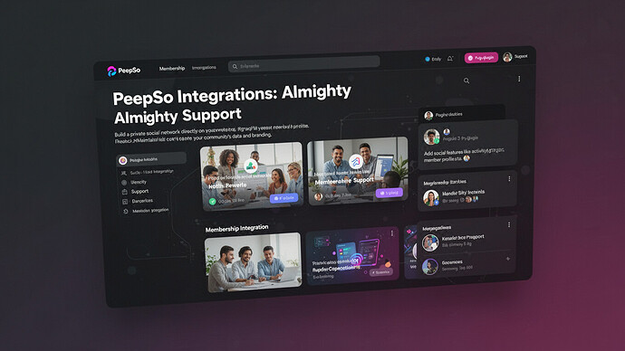 PeepSo Integrations: Almighty Support
