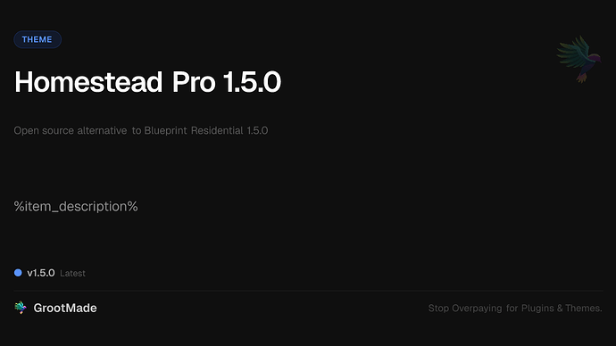 Homestead Pro 1.5.0