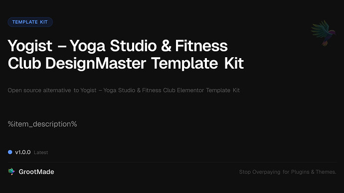 Yogist – Yoga Studio & Fitness Club DesignMaster Template Kit