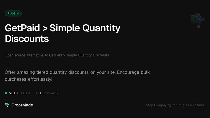 GetPaid > Simple Quantity Discounts