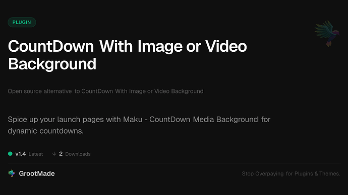 CountDown With Image or Video Background