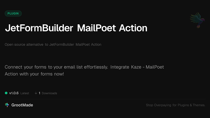 JetFormBuilder MailPoet Action