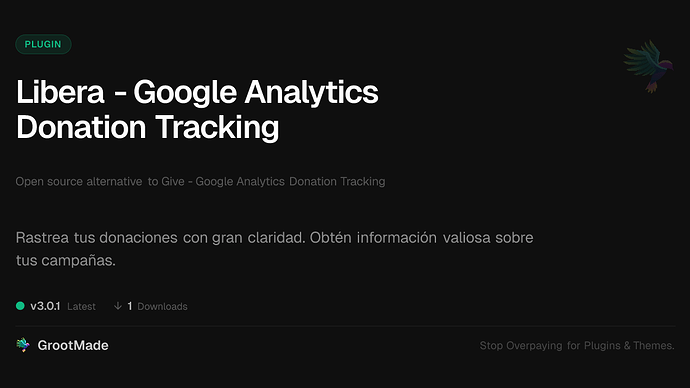 Libera - Google Analytics Donation Tracking