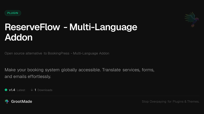 ReserveFlow - Multi-Language Addon