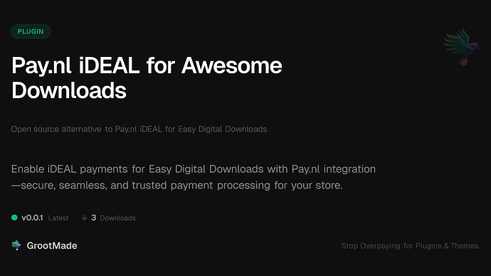 Pay.nl iDEAL for Awesome Downloads