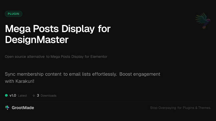 Mega Posts Display for DesignMaster