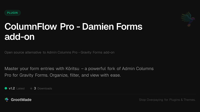 ColumnFlow Pro - Damien Forms add-on