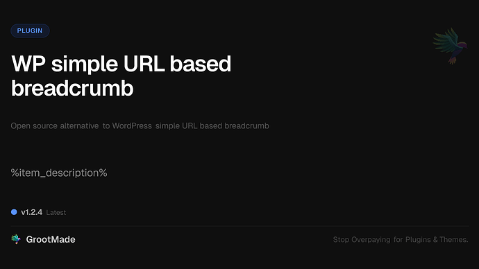 WP simple URL based breadcrumb