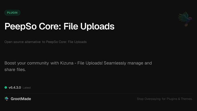 PeepSo Core: File Uploads