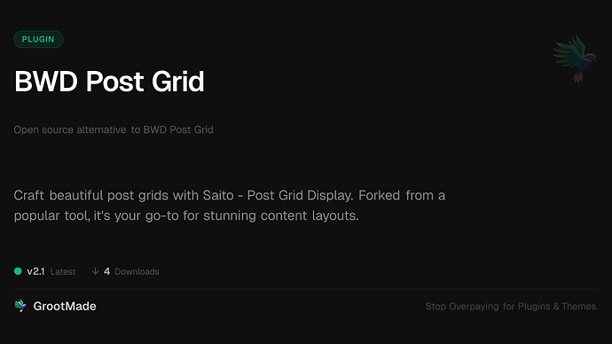 BWD Post Grid