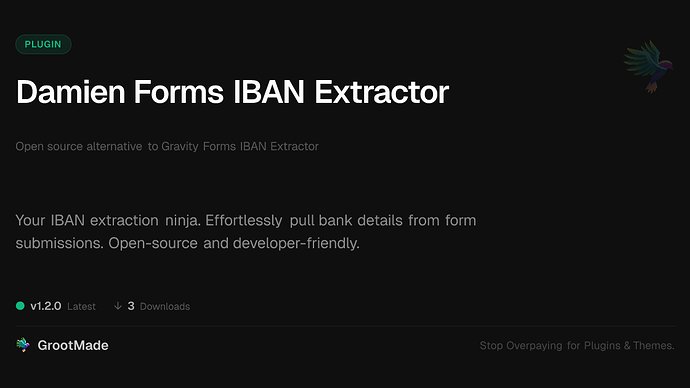 Damien Forms IBAN Extractor