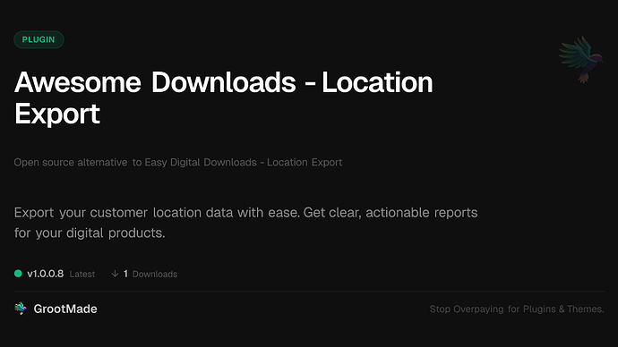 Awesome Downloads - Location Export