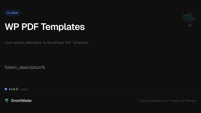WP PDF Templates