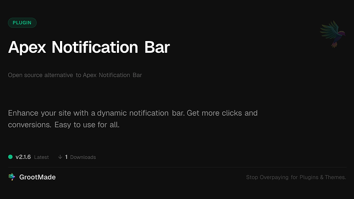 Apex Notification Bar