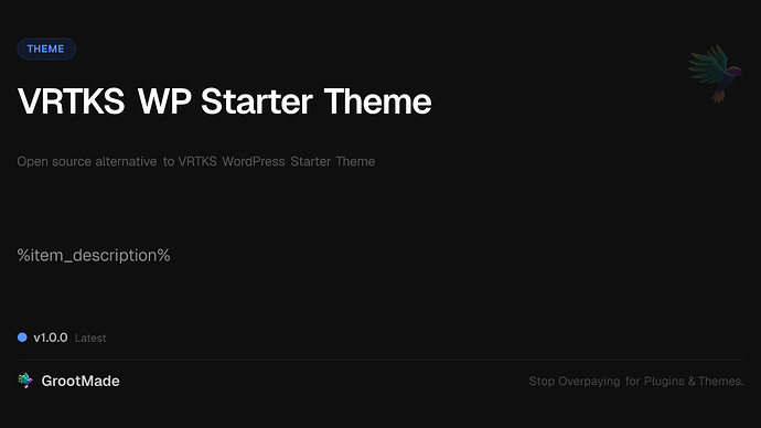 VRTKS WP Starter Theme