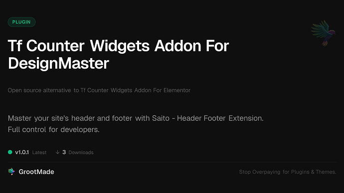 Tf Counter Widgets Addon For DesignMaster