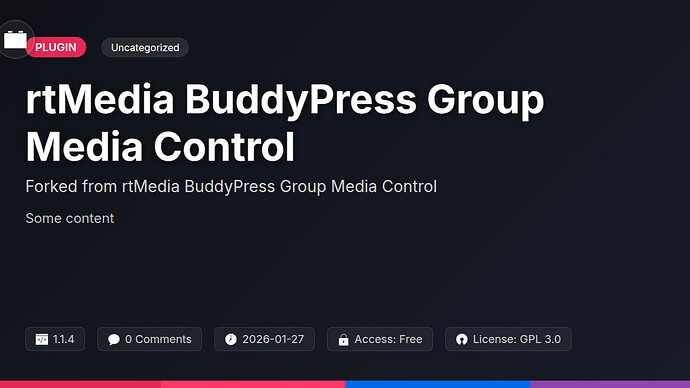 rtMedia BuddyPress Group Media Control