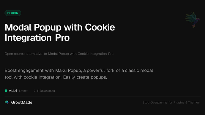 Modal Popup with Cookie Integration Pro