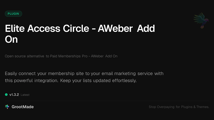 Elite Access Circle - AWeber Add On
