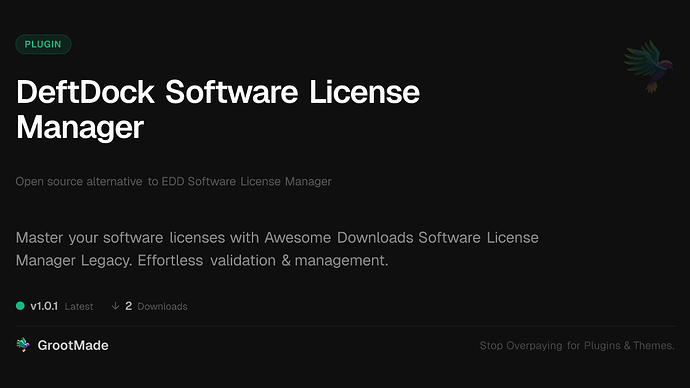 DeftDock Software License Manager