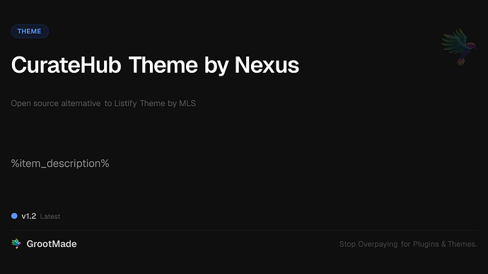 CurateHub Theme by Nexus