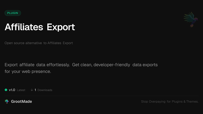 Affiliates Export