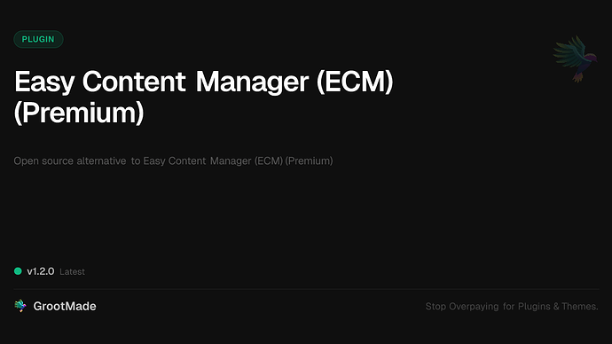 Easy Content Manager (ECM) (Premium)