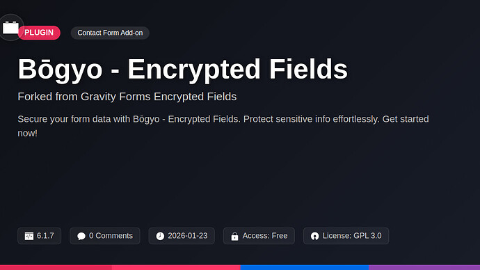 Damien Forms Encrypted Fields