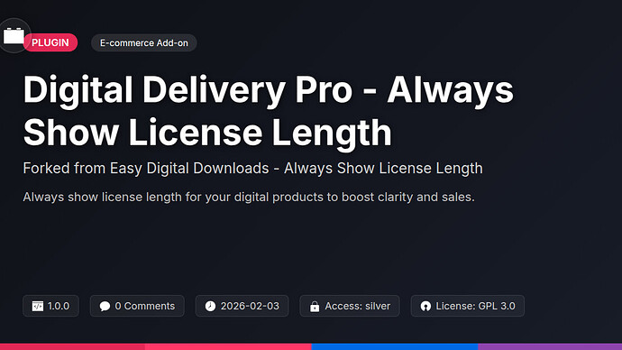 Awesome Downloads - Always Show License Length