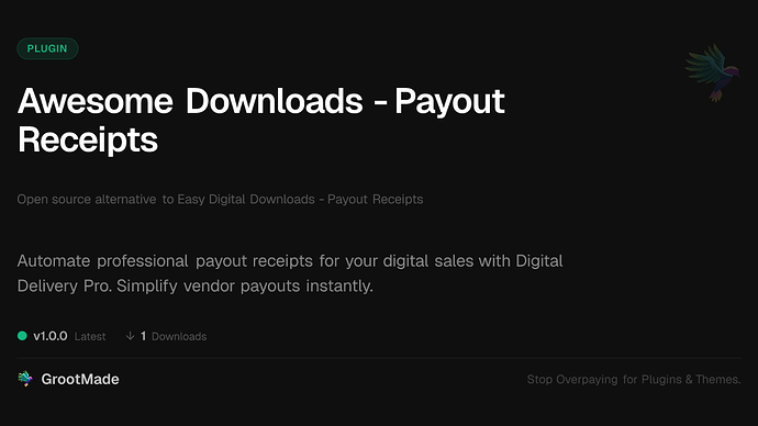 Awesome Downloads - Payout Receipts