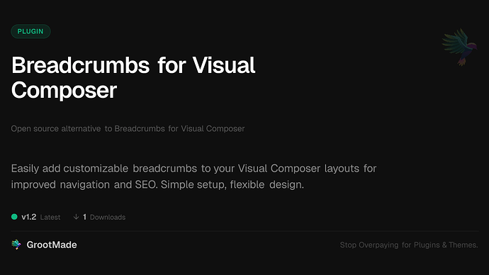 Breadcrumbs for Visual Composer
