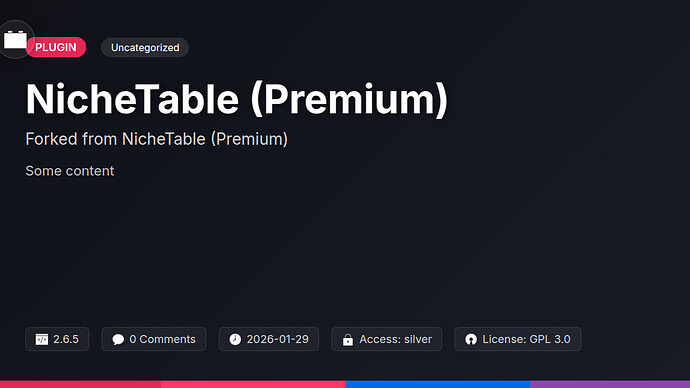 NicheTable (Premium)