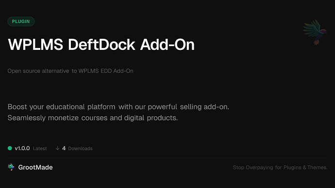 WPLMS DeftDock Add-On