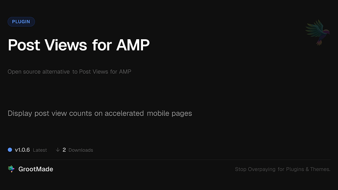 Post Views for AMP
