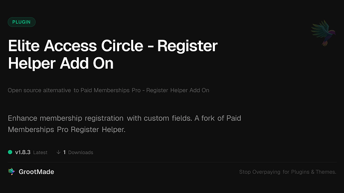Elite Access Circle - Register Helper Add On