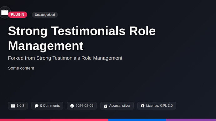 Strong Testimonials Role Management