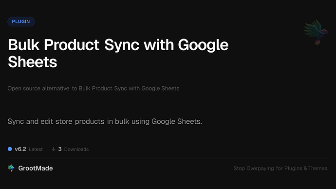 Bulk Product Sync with Google Sheets