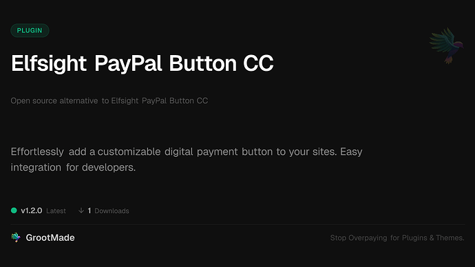 Elfsight PayPal Button CC