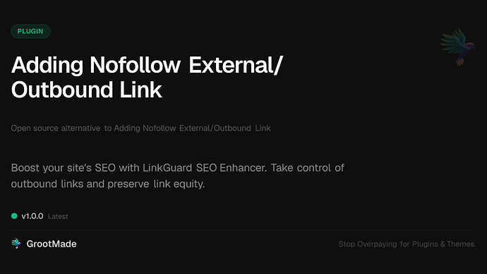 Adding Nofollow External/Outbound Link