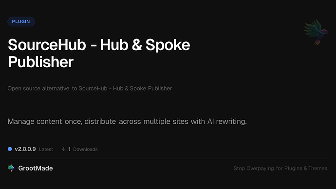 SourceHub - Hub & Spoke Publisher