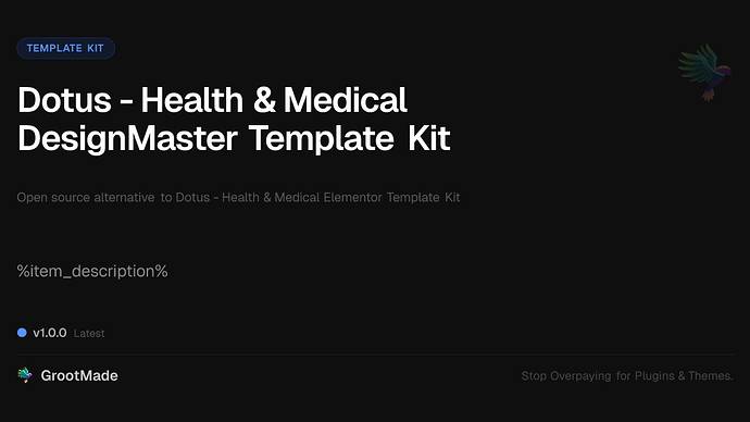 Dotus - Health & Medical DesignMaster Template Kit