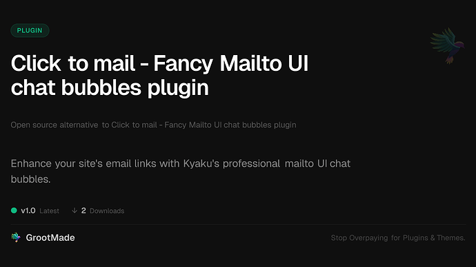 Click to mail - Fancy Mailto UI chat bubbles plugin