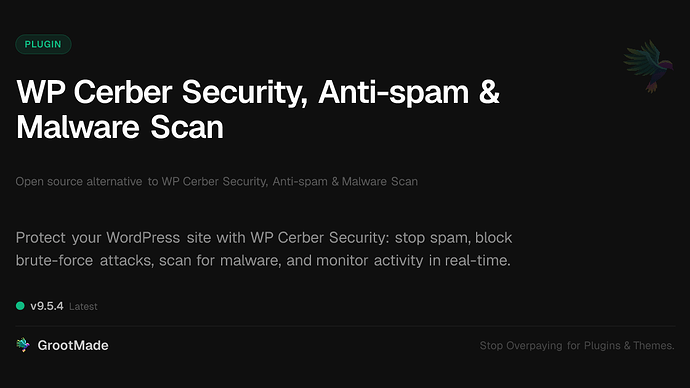 WP Cerber Security, Anti-spam & Malware Scan