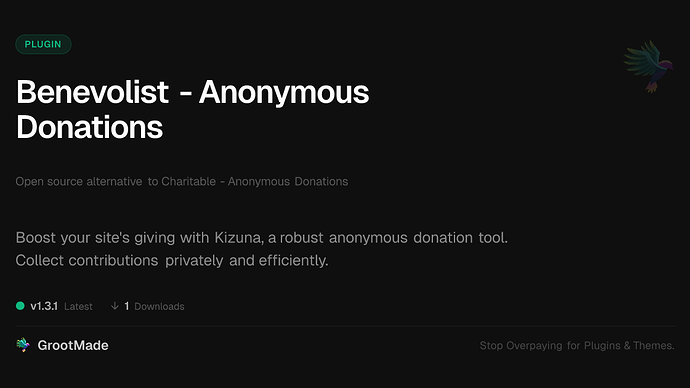 Benevolist - Anonymous Donations