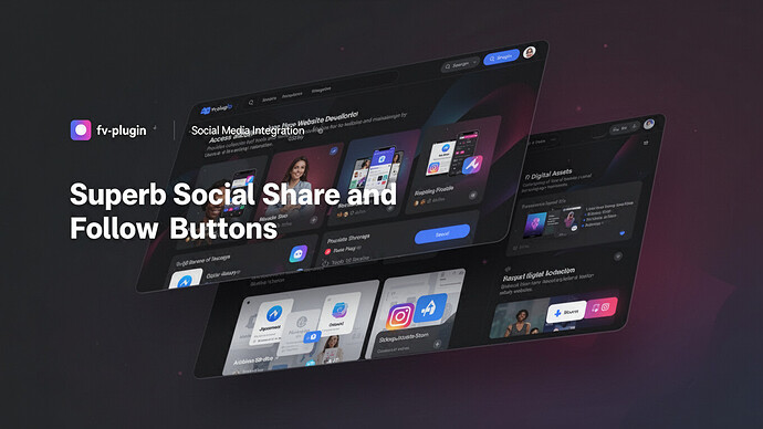 Superb Social Share and Follow Buttons