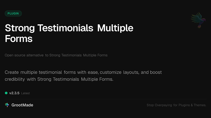 Strong Testimonials Multiple Forms